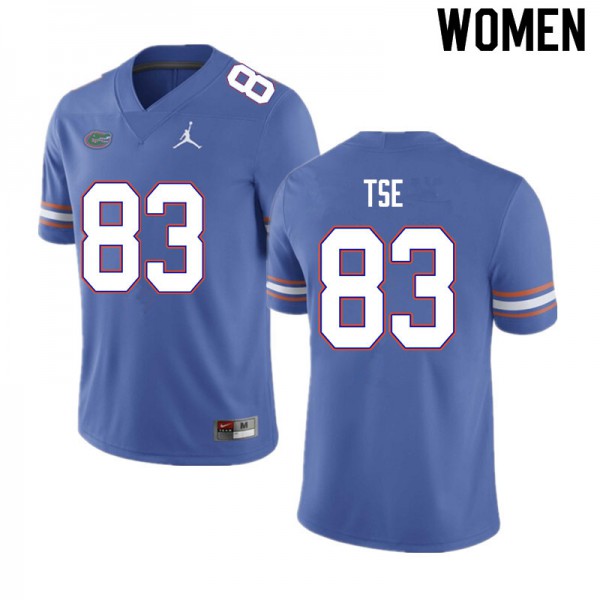 Women #83 Joshua Tse Florida Gators College Football Jerseys Blue